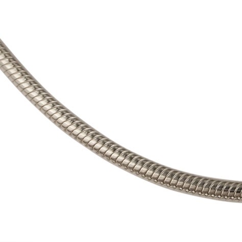 Zilveren / / slangencollier, 45cm - - Memento aan