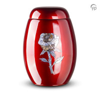 Glasfiber urn klassiek model, roos, parelmoer, 2 kleuren