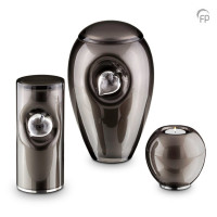 Glazen urn, kristal glas, 2 kleuren, 3 varianten-GU-052-055