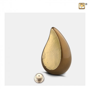 bruin-kleurige-mini-urn-goudkleurige-gehamerd-effect-druppel-teardrop-bronze-gold-hammered-klein-sluitschroef_lu-k-581