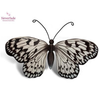 Houten mini-urn vlinder op granieten blokje, Idea Leuconoe