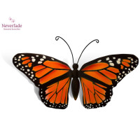 Houten mini-urn vlinder op granieten blokje, Monarch