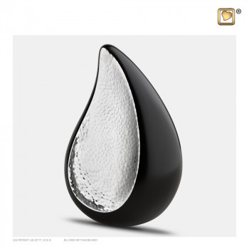 zwart-urn-urn-zilverkleurige-gehamerd-effect-druppel-teardrop-hammered-silver-medium_lu-m-582