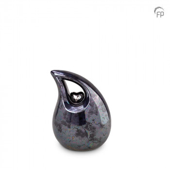 keramische-druppel-urn-klein-zwart-olie-effect-glad-zilverkleurig-hart-mastaba_ku-007-s_fp-funeral-products_memento-aan-jou