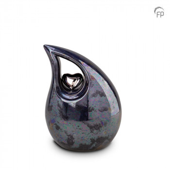 keramische-druppel-urn-middel-zwart-olie-effect-glad-zilverkleurig-hart-mastaba_ku-007-m_fp-funeral-products_memento-aan-jou