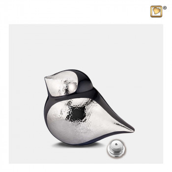 antraciet-kleurige-mini-urn-klassieke-mannetjes-vogel-glanzend-gehamerd-zilver-effect-soudbird-male-klein-sluitschroef_lu-k-560