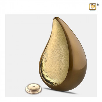 bruin-kleurige-urn-goudkleurige-gehamerd-effect-druppel-teardrop-bronze-gold-hammered-middel-sluitschroef_lu-p-581