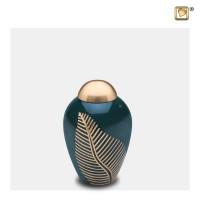 Mini-urnen Elegant Leaf® met blad, 3 kleuren, K540-541-542