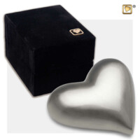 Hart-urn volle vorm, zilverkleur mat/glans, K601-603 – Mat zilver