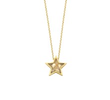 Collier met ster, 14kt goud, Ashes collectie, Just Franky