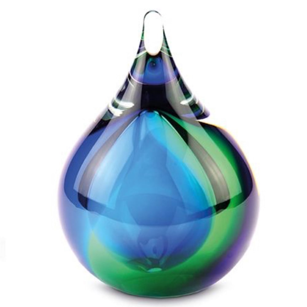 inkomen Bereid 945 Glazen urn, druppel-bubbel, diverse kleuren, U-31 - Memento aan jou