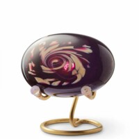 Glazen mini-urn, pebble, div.kleuren-U36P