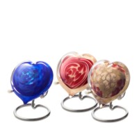Glazen mini-urn medium hart, 3 kleuren-U39MH