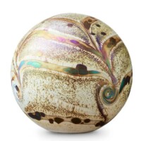 Glazen bol urn, “Elan Collection” Ivory, 4 maten-E01I