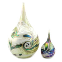Glazen medium-urn druppel, “Elan Collection” Ivory-E04BDI