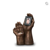 Mini-urn Handen met fotolijst waxine – UGK067AT