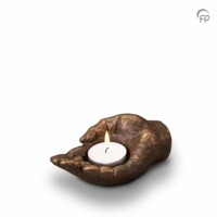 Mini-urn ”Handje” liggend met waxine Geert Kunen-UGK142AT