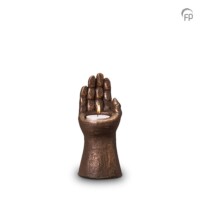 Mini-urn ”Handje” met waxine Geert Kunen-UGK145AT