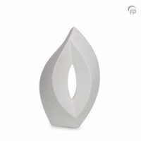 Keramische witte urn, moderne uitstraling, KU061
