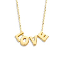 Capital, 4, inclusief collier, 14kt goud, Just Franky