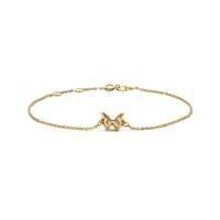 Armband vlinder, 14kt goud, Ashes collectie, Just Franky