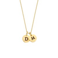 Coins, 2, inclusief collier, 14kt goud, Just Franky