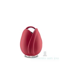 Tulip® Urn klein – Rood/zilver – K1052