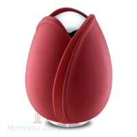 Tulip® Urn groot – Rood/zilver – A1052