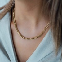 Charm collier chain in 14kt geelgoud, Just Franky