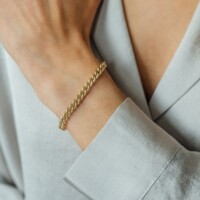 Charm armband chain in 14kt geelgoud, Just Franky