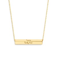 Cube bar, inclusief collier, 14kt goud, Just Franky