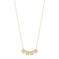 Cube, 4, inclusief collier, 14kt goud, Just Franky