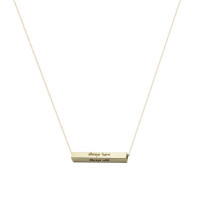 Cube bar, inclusief collier, 14kt goud, Just Franky